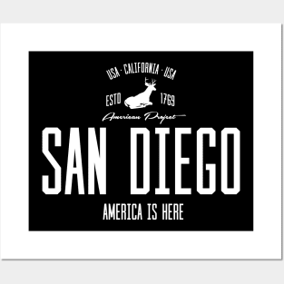 USA, America, San Diego, California Posters and Art